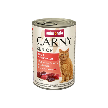 Carny Senior Rind + Putenherzen – Kraftvoller Fleischgenuss für reife Katzen