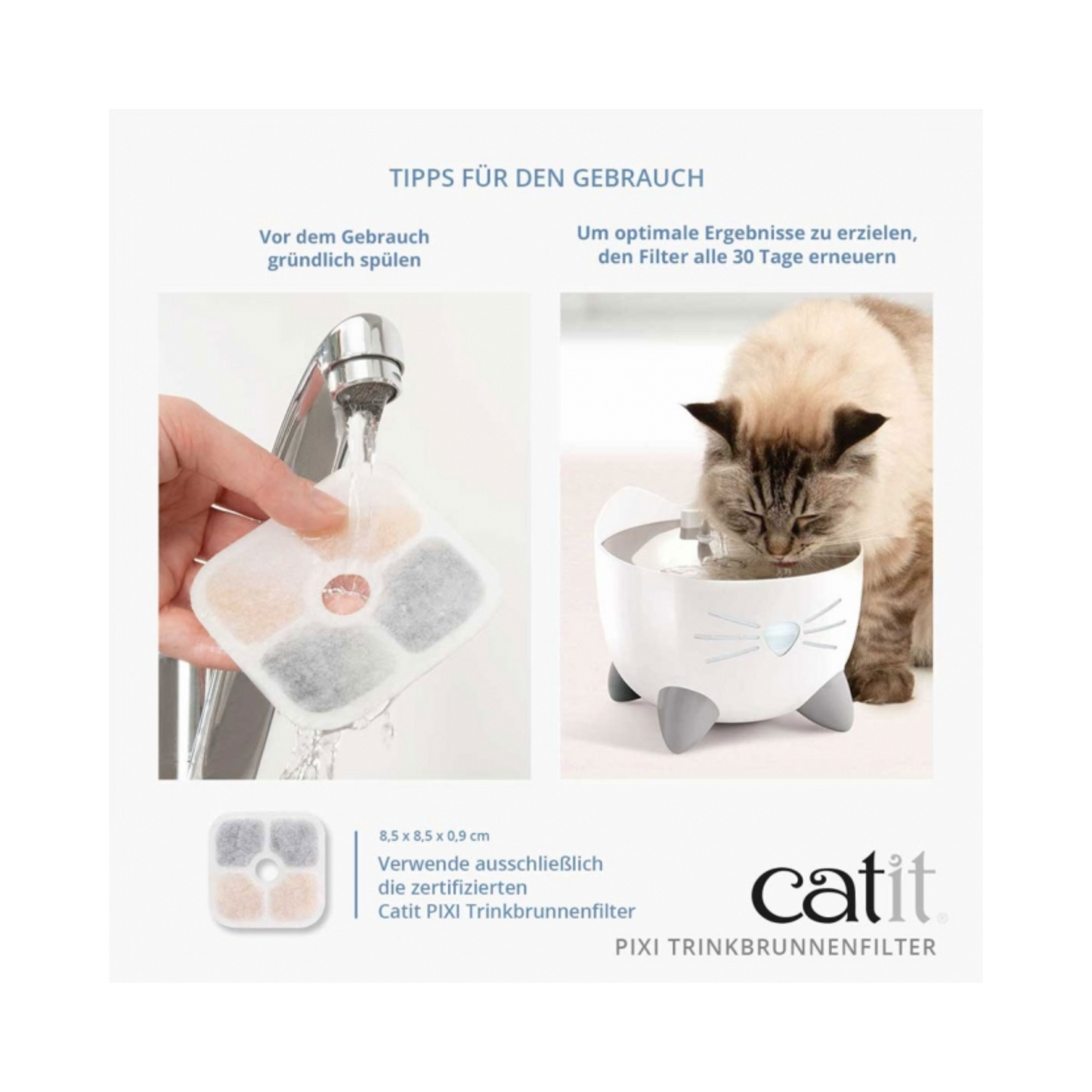 Catit PIXI Trinkbrunnenfilter – Für jederzeit sauberes, gesundes Wasser