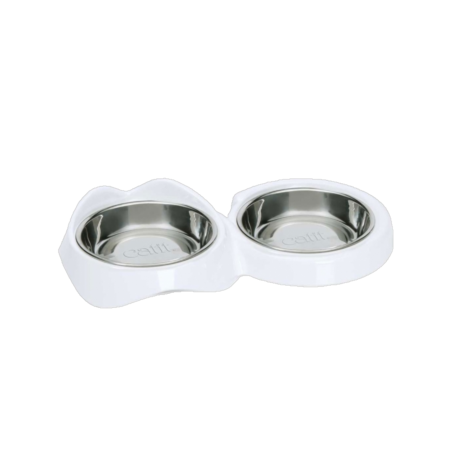 Catit Schnurrhaarfreundlicher Doppelfutternapf für Katzen – Mit niedlichem Design