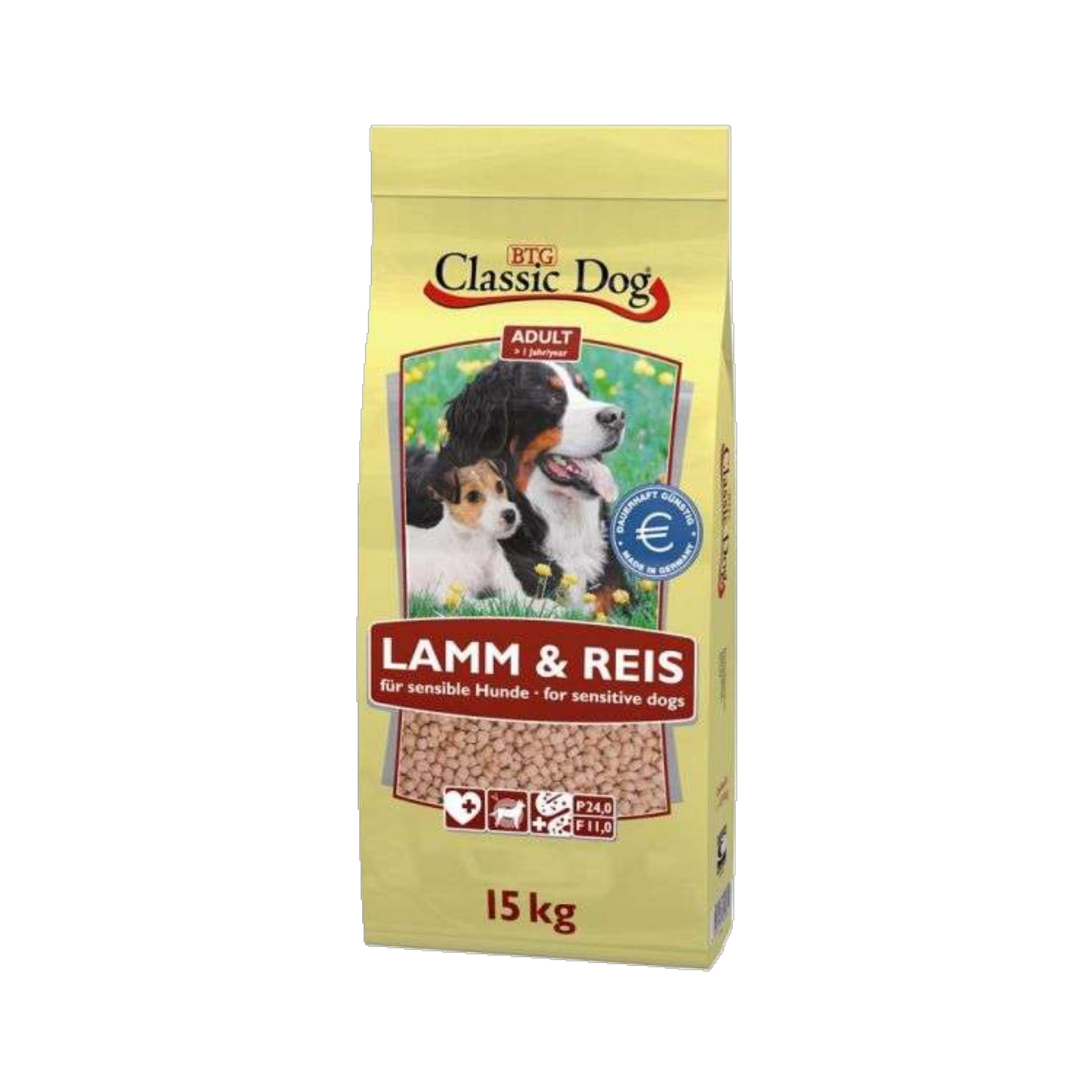 Classic Dog Lamm & Reis – Trockennahrung für ausgewachsene Hunde