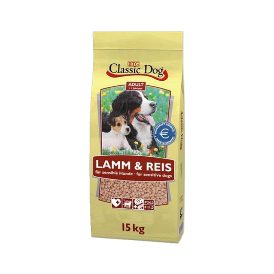 Classic Dog Lamm & Reis – Trockennahrung für ausgewachsene Hunde