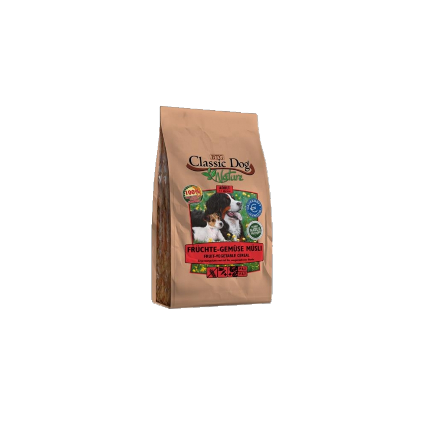 Classic Dog Nature Früchte-Gemüse Müsli – pflanzliche Ergänzung für die tägliche Fütterung