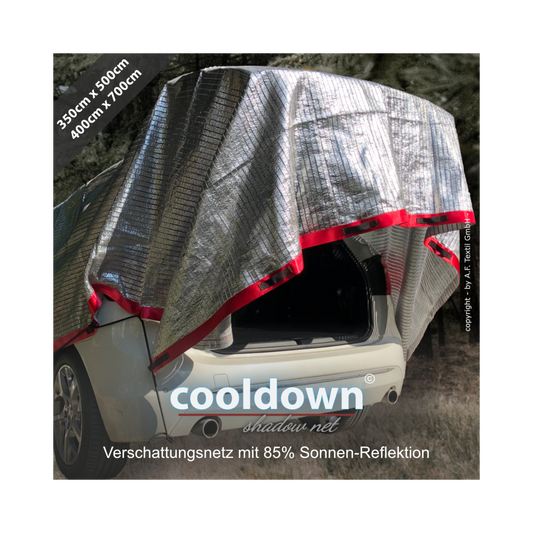 Cooldown Shadow Net – Flexibler Hitzeschutz mit Alu-Beschichtung