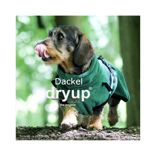 DRYUP CAPE Dackel & Co – Hundebademantel für langrückige Rassen