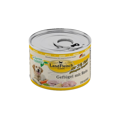 LandFleisch Dog Classic – Geflügel mit Reis & Gartengemüse extra mager
