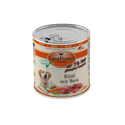 LandFleisch Dog Classic – Rind mit Reis & Gartengemüse extra mager