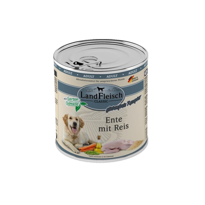Landfleisch Dog Classic – Ente mit Reis & Gartengemüse