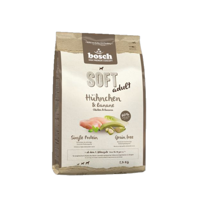 bosch SOFT+ - Hühnchen & Banane – Für Feinschmecker mit sensibler Verdauung