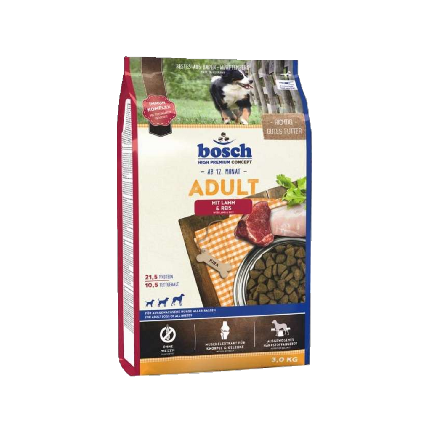 bosch ADULT - Lamm & Reis – Schonende Vollnahrung mit besten Zutaten