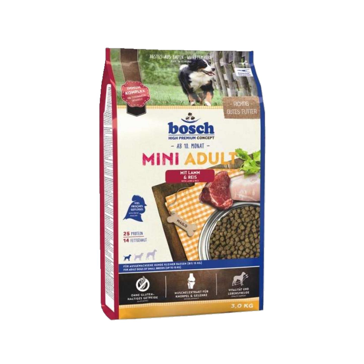 bosch Mini Adult - Lamm & Reis – Für ausgewachsene Hunde kleiner Rassen