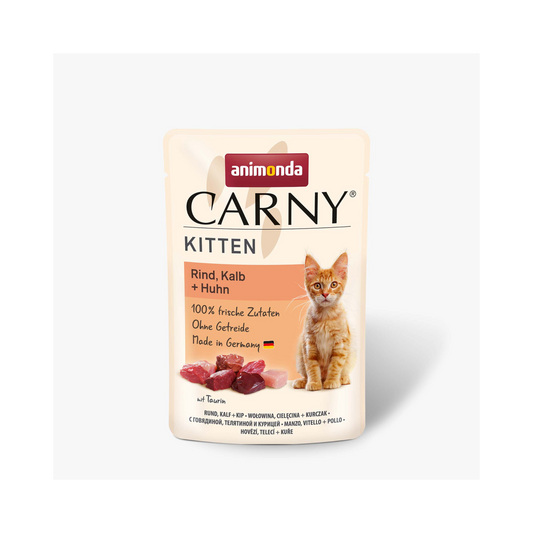 Carny Kitten Rind, Kalb + Huhn – Fleischvielfalt für gesundes Wachstum