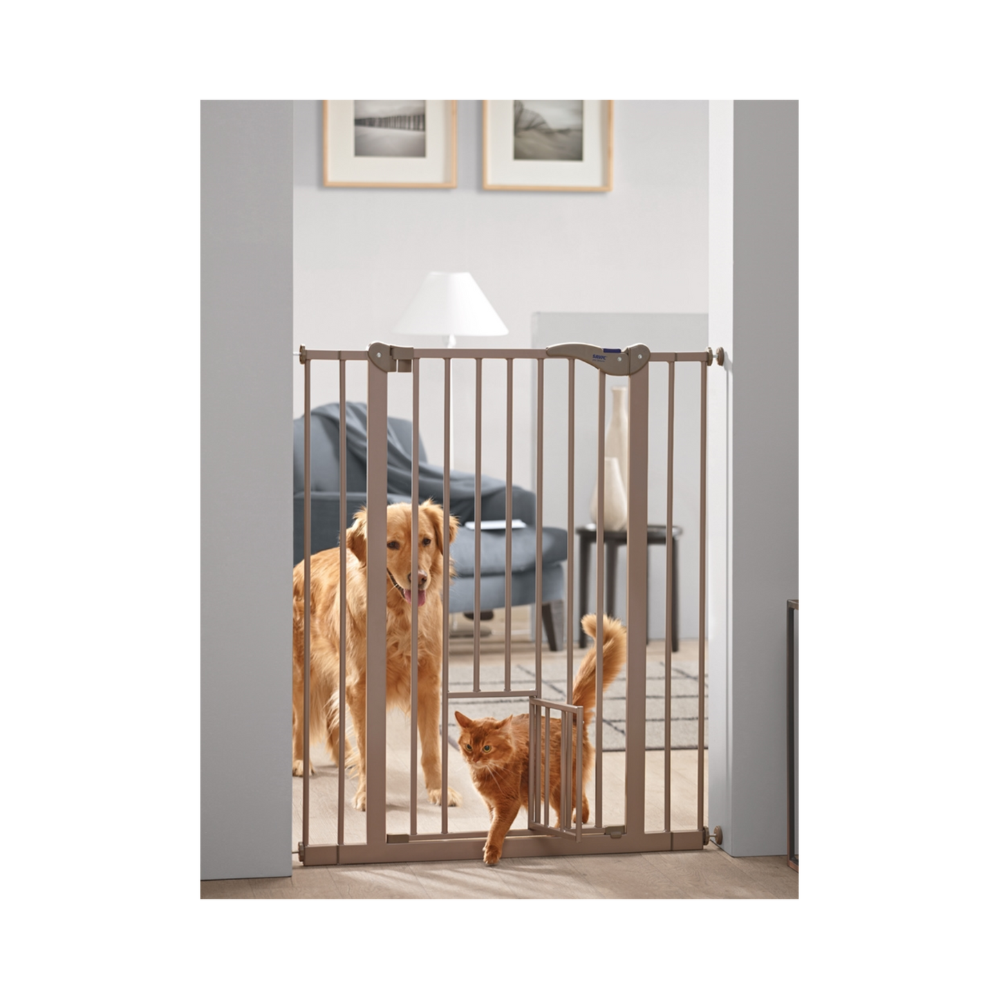 Dog Barrier mit integrierter Katzentür – Sicherer Durchgang mit tierfreundlichem Extra