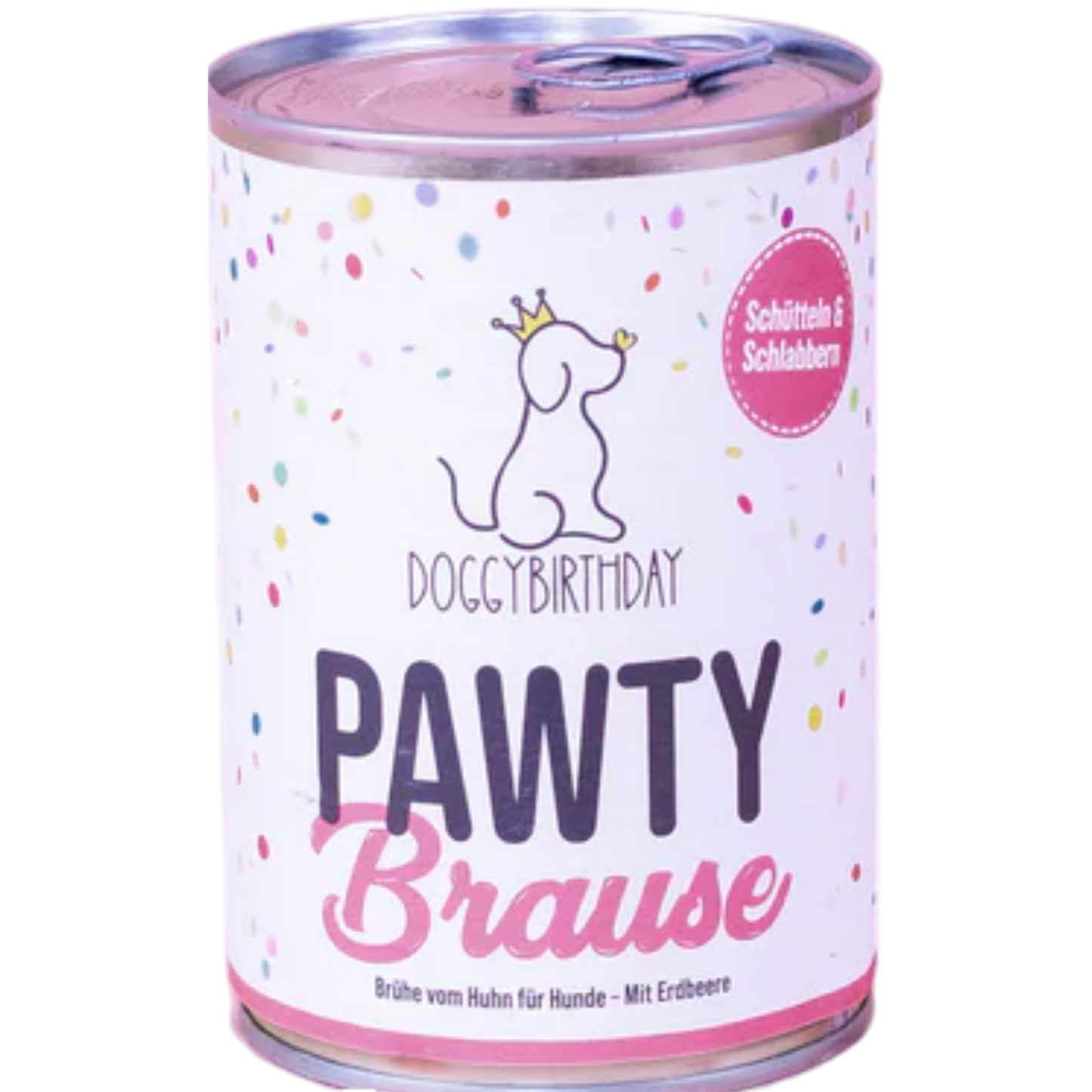 Doggybirthday - Pawty Brause mit Huhn & Erdbeere
