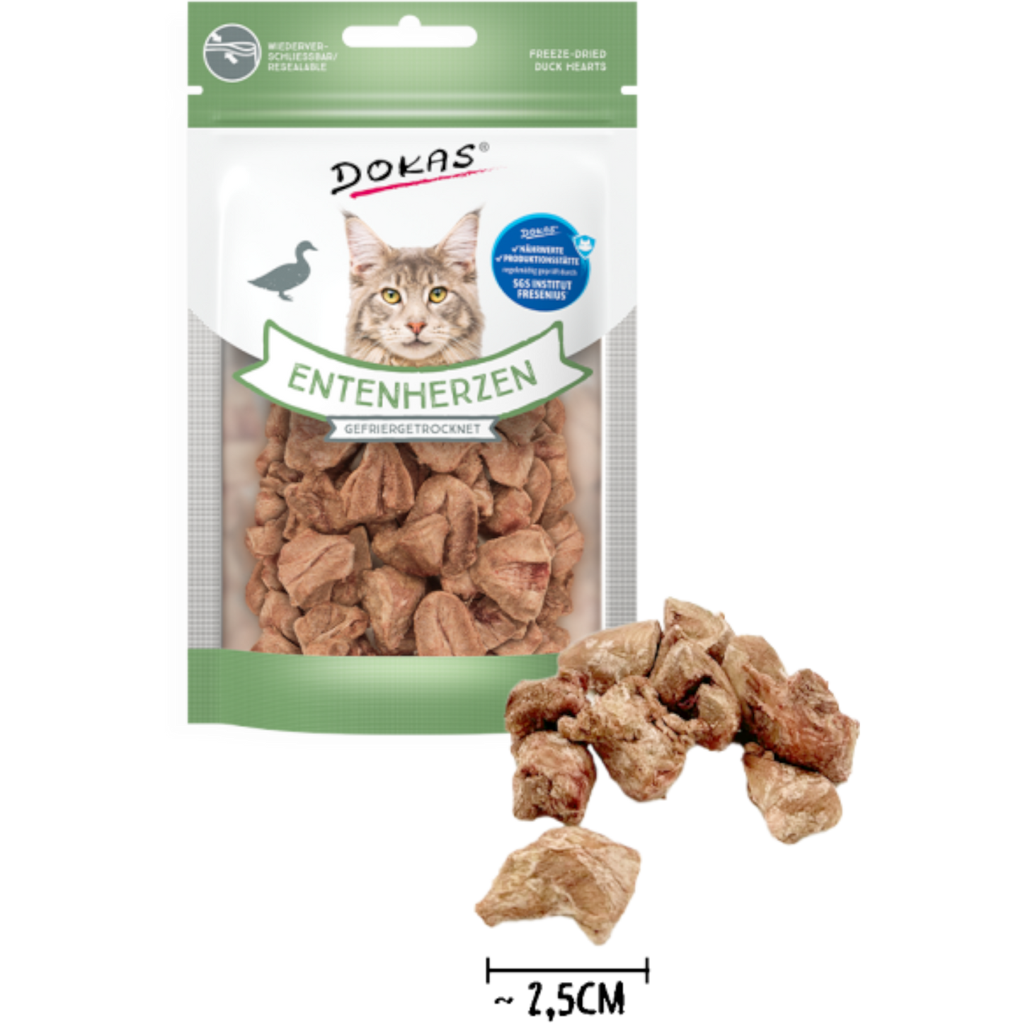 Dokas Cat - Entenherzen (gefriergetrocknet)