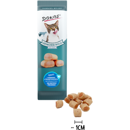 Dokas Cat - Hühnchen-Rolle mit Rind