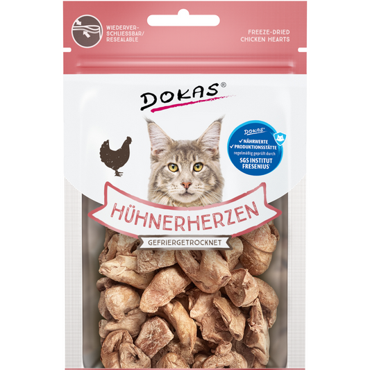 Dokas Cat - Hühnerherzen (gefriergetrocknet)