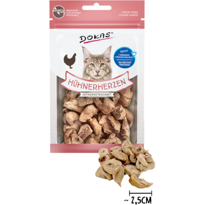 Dokas Cat - Hühnerherzen (gefriergetrocknet)