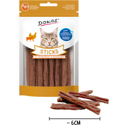 Dokas Cat - Sticks mit Hühnerbrust & Rinderleber