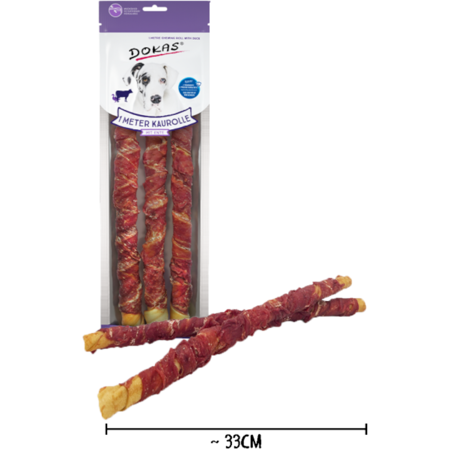 Dokas Dog - 1m Kaurolle mit Ente