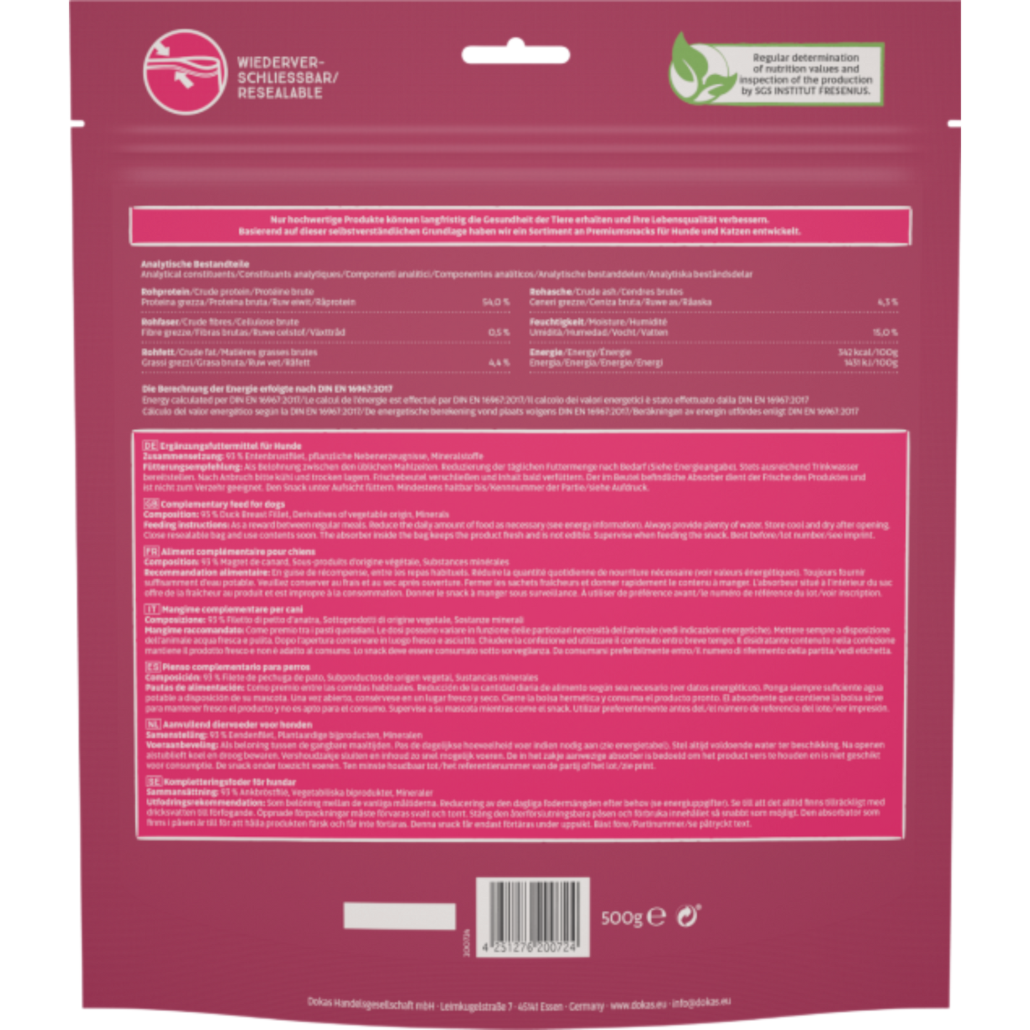 Dokas Dog - Entenbrust Streifen