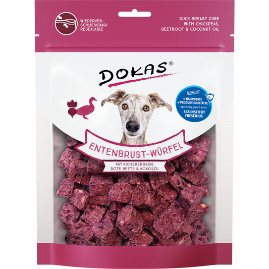 Dokas Dog - Entenbrust-Würfel mit Kichererbsen
