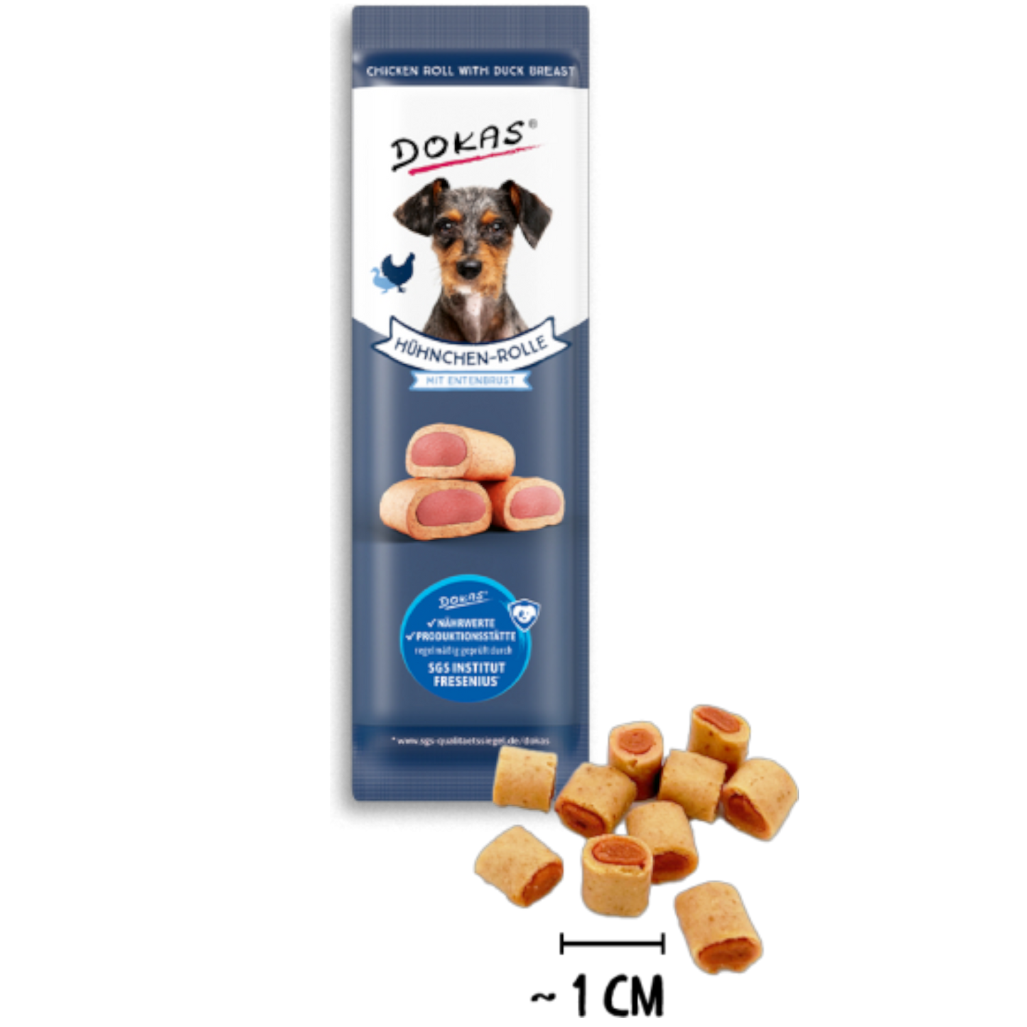 Dokas Dog - Hühnchen-Rolle mit Ente