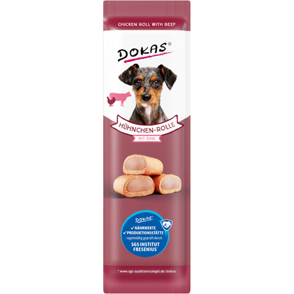Dokas Dog - Hühnchen-Rolle mit Rind