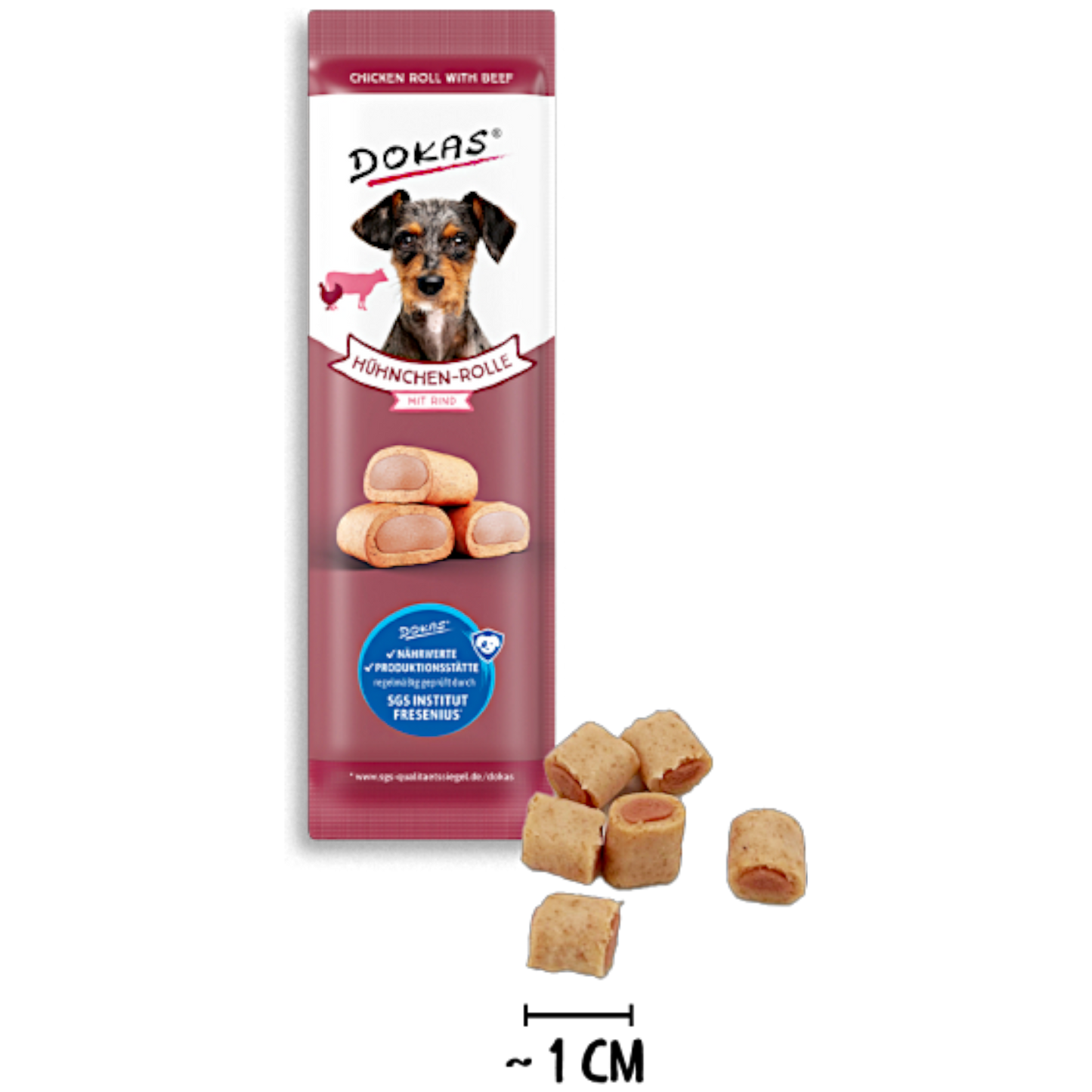 Dokas Dog - Hühnchen-Rolle mit Rind