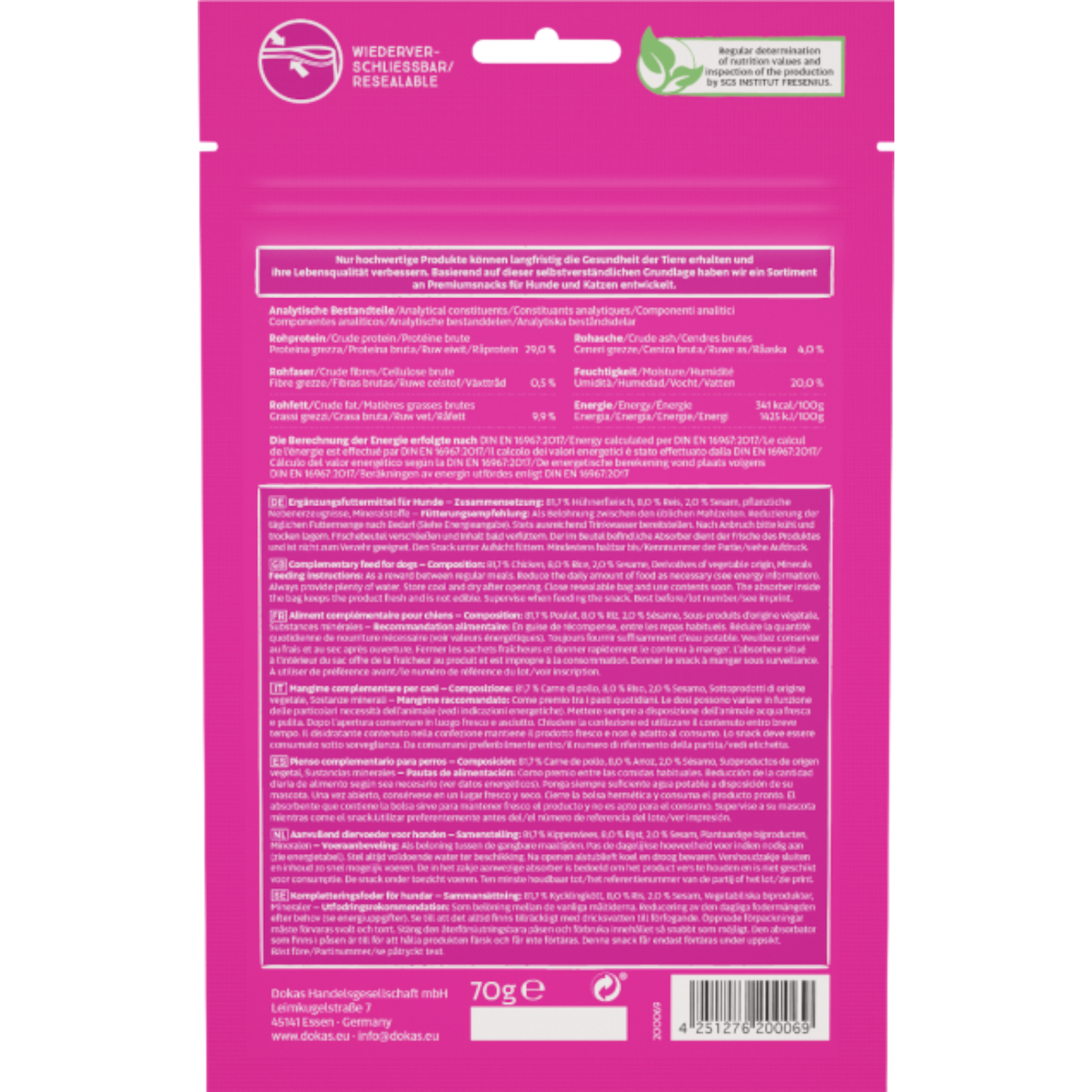 Dokas Dog - Hühnchen mit Reis & Sesam