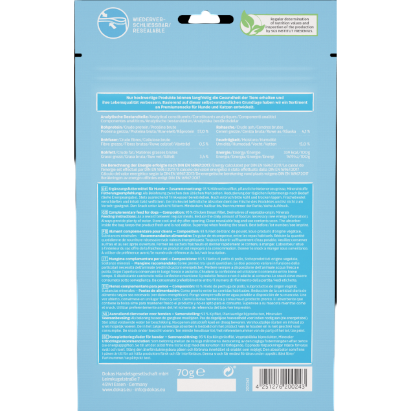 Dokas Dog - Hühnerbrust Streifen