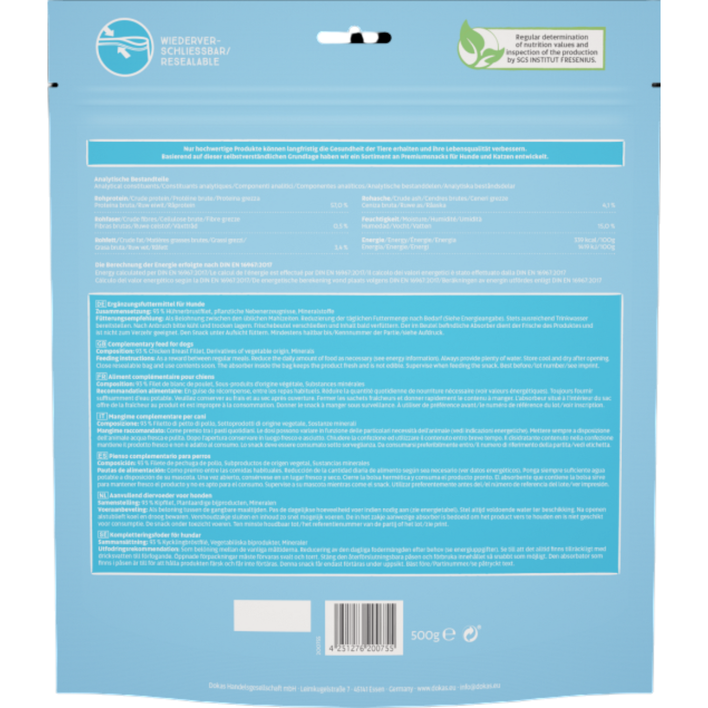 Dokas Dog - Hühnerbrust Streifen