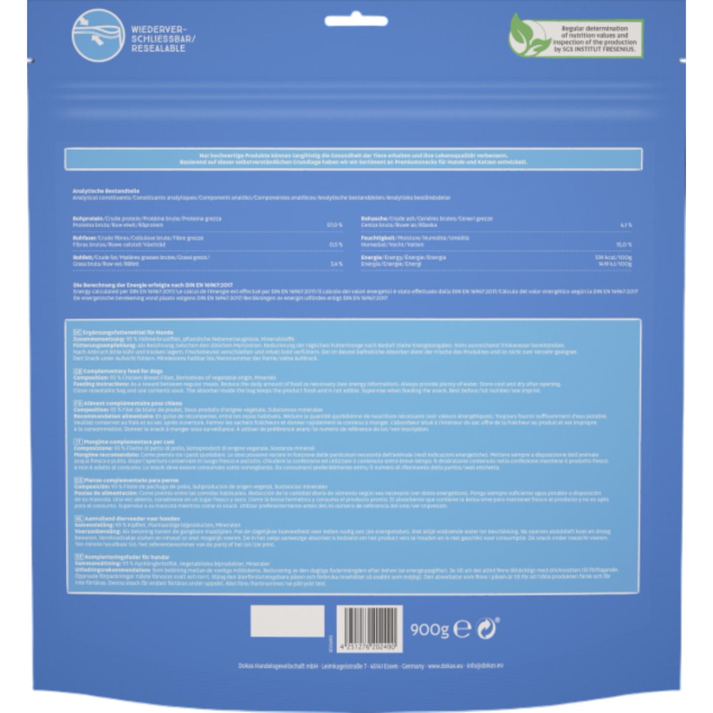 Dokas Dog - Hühnerbrust Streifen