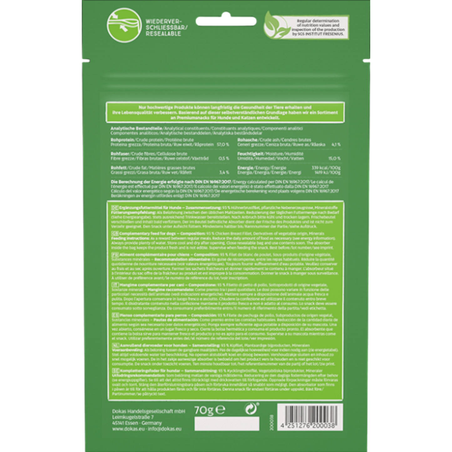 Dokas Dog - Hühnerbrust Stückchen