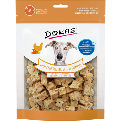 Dokas Dog - Hühnerbrust-Würfel mit Süßkartoffel