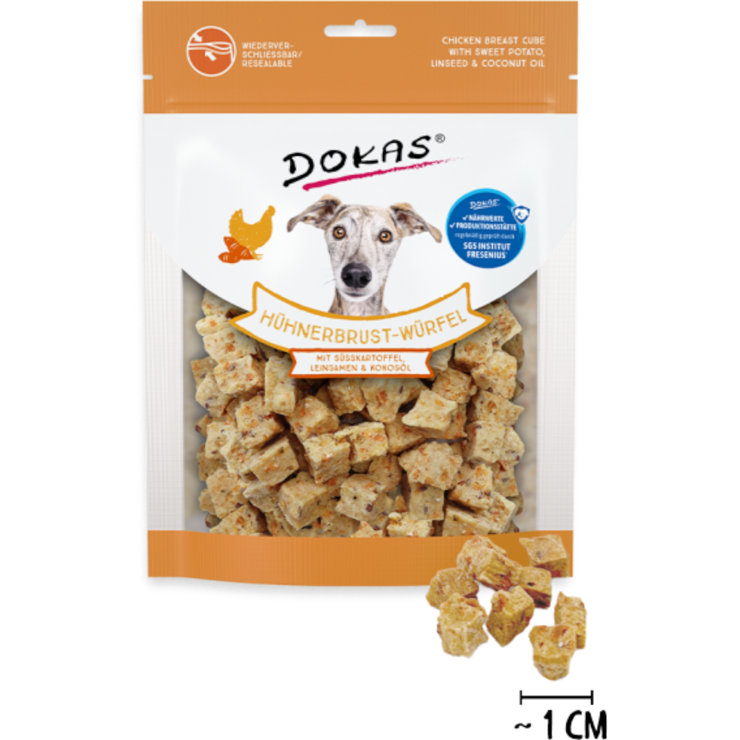 Dokas Dog - Hühnerbrust-Würfel mit Süßkartoffel