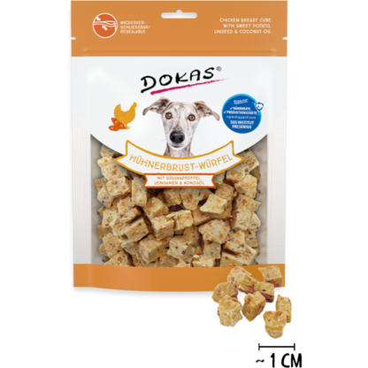 Dokas Dog - Hühnerbrust-Würfel mit Süßkartoffel