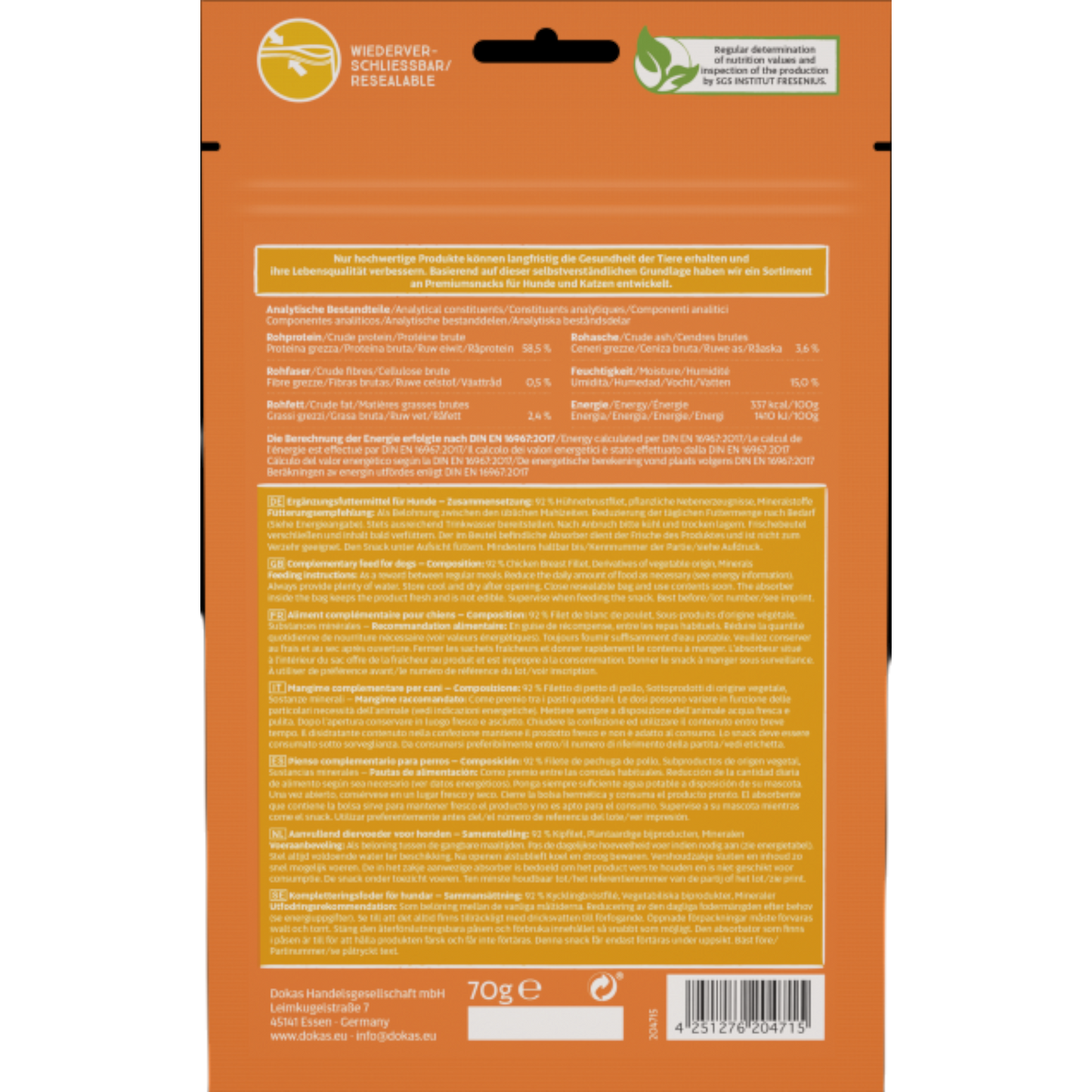 Dokas Dog - Hühnerbrust getrocknet