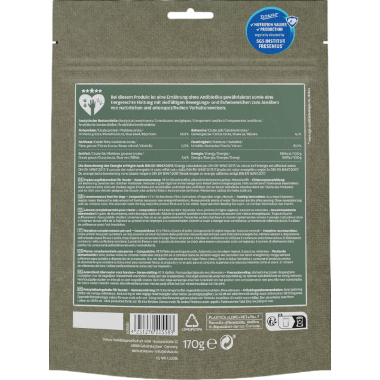 Dokas Dog - Hühnerbrust Scheiben