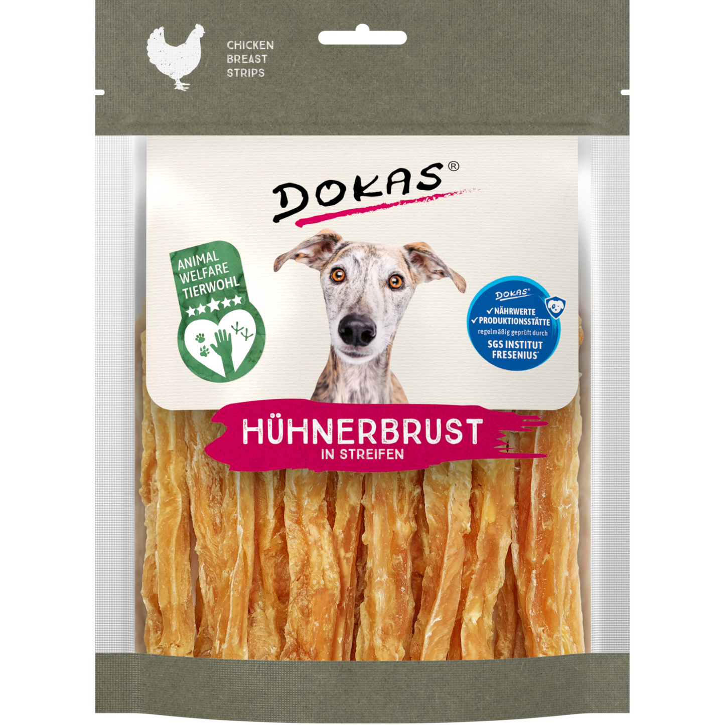 Dokas Dog - Hühnerbrust in Streifen