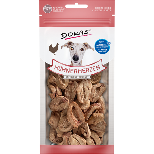 Dokas Dog - Hühnerherzen (gefriergetrocknet)