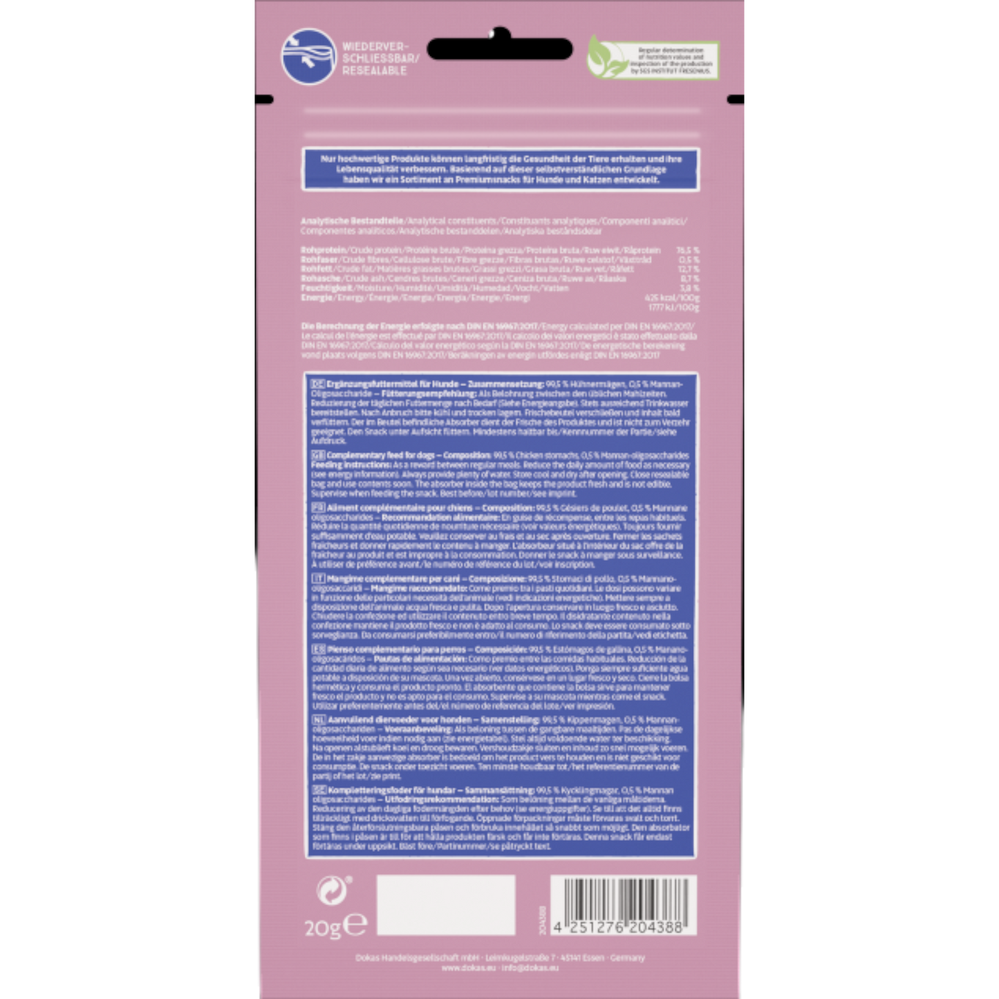 Dokas Dog - Hühnermägen (gefriergetrocknet)