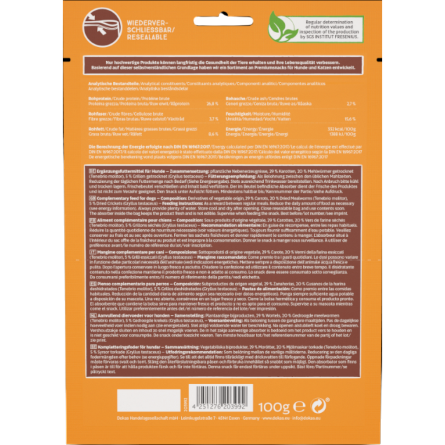 Dokas Dog - Insekten-Happen mit Karotte