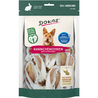 Dokas Dog - Kaninchenohren mit Fell (getrocknet)