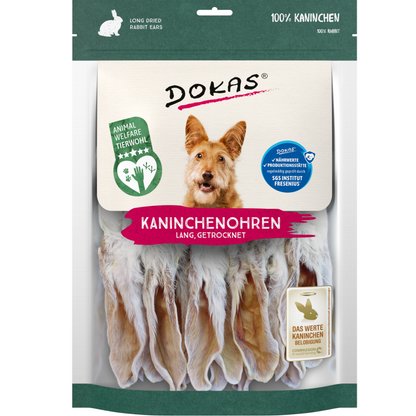 Dokas Dog - Kaninchenohren mit Fell (getrocknet)