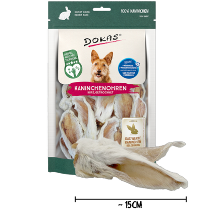 Dokas Dog - Kaninchenohren mit Fell (getrocknet)