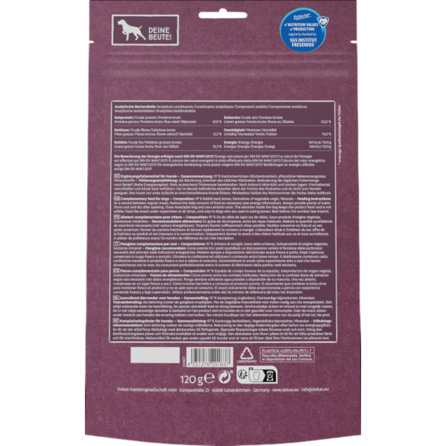 Dokas Dog - Kaninchenrücken