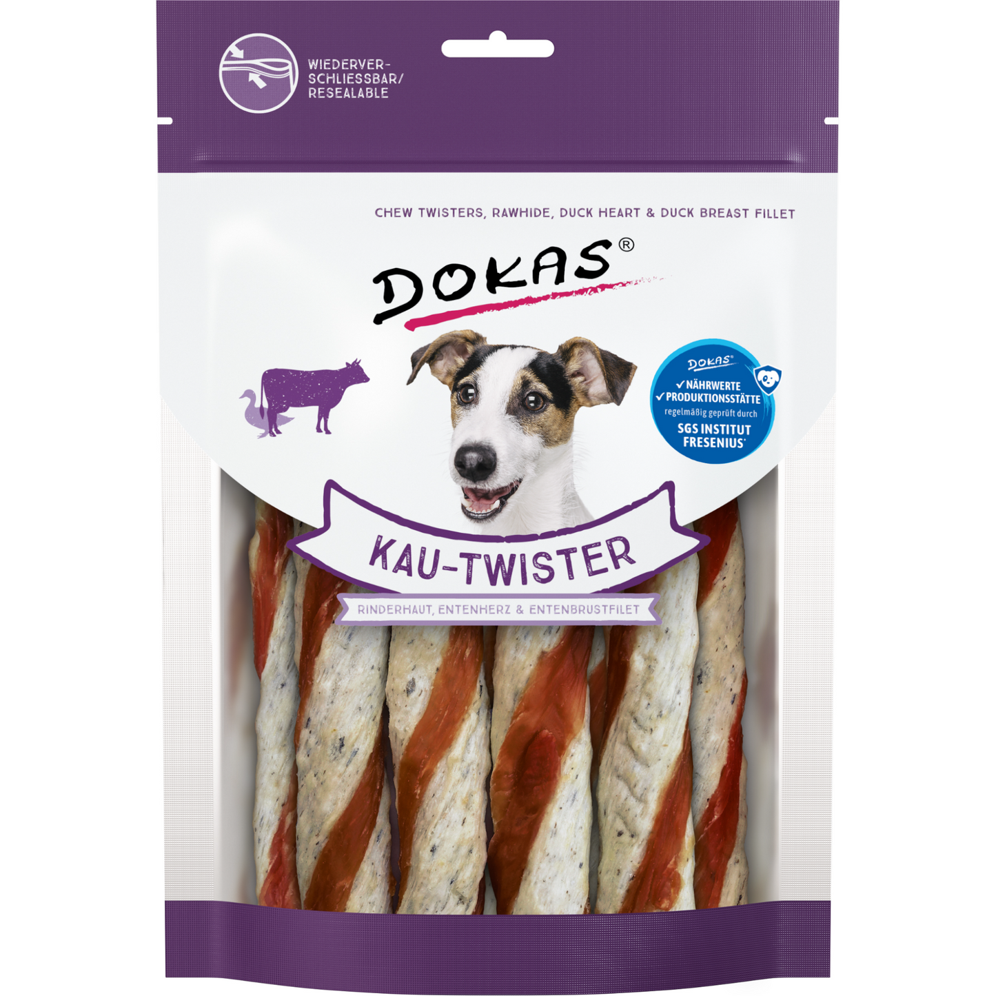 Dokas Dog - Kau-Twister Rinderhaut & Ente