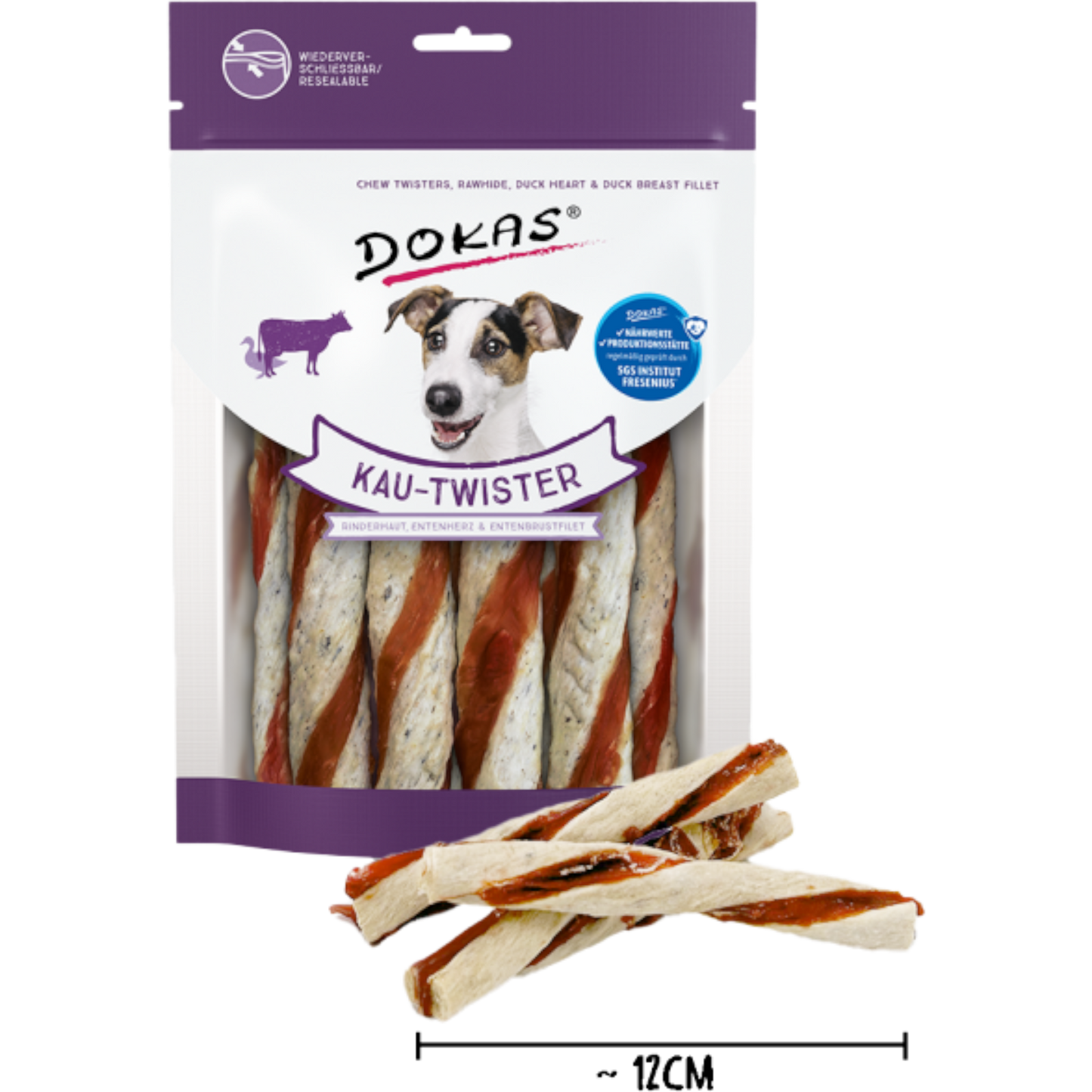 Dokas Dog - Kau-Twister Rinderhaut & Ente