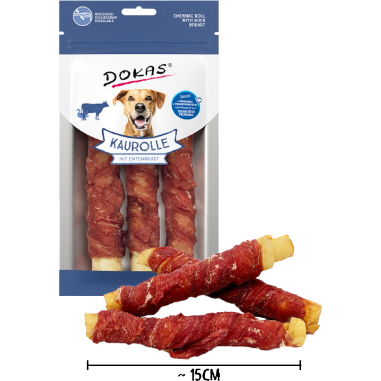 Dokas Dog - Kaurolle Entenbrust Medium