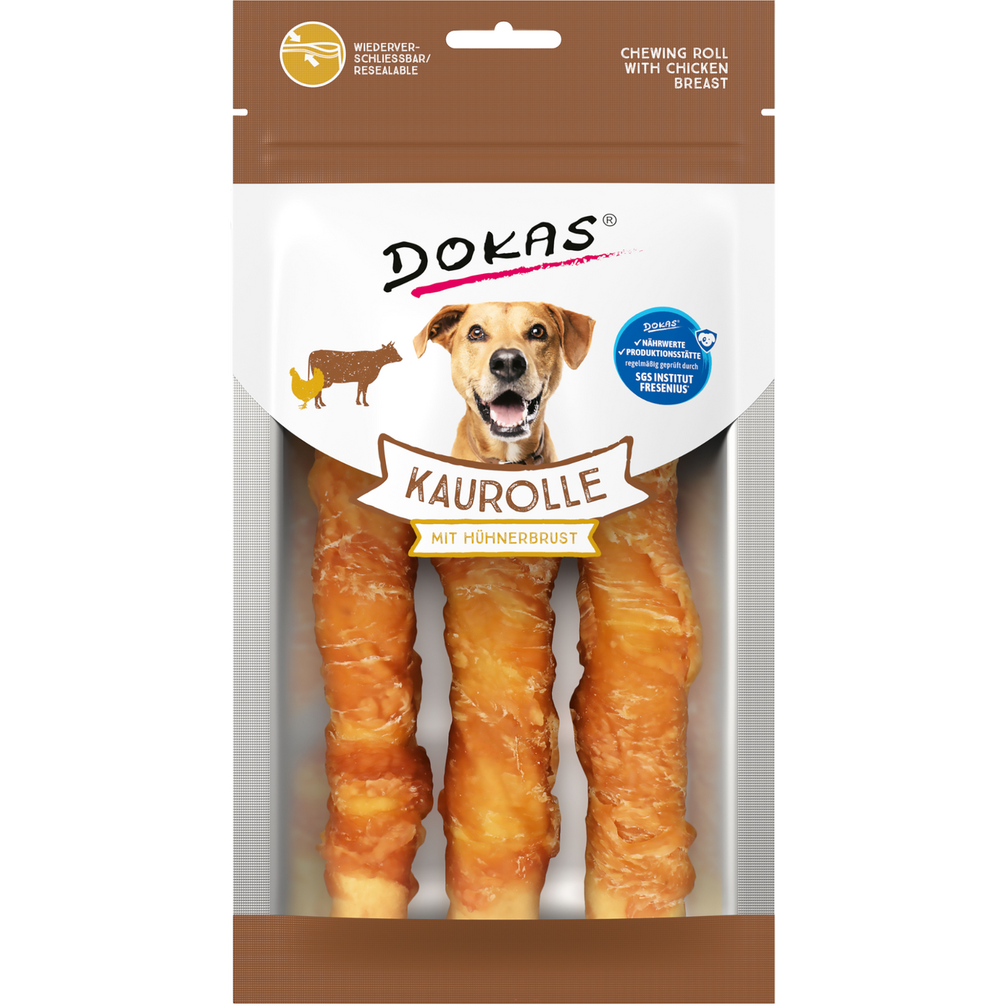 Dokas Dog - Kaurolle Hühnerbrust Medium